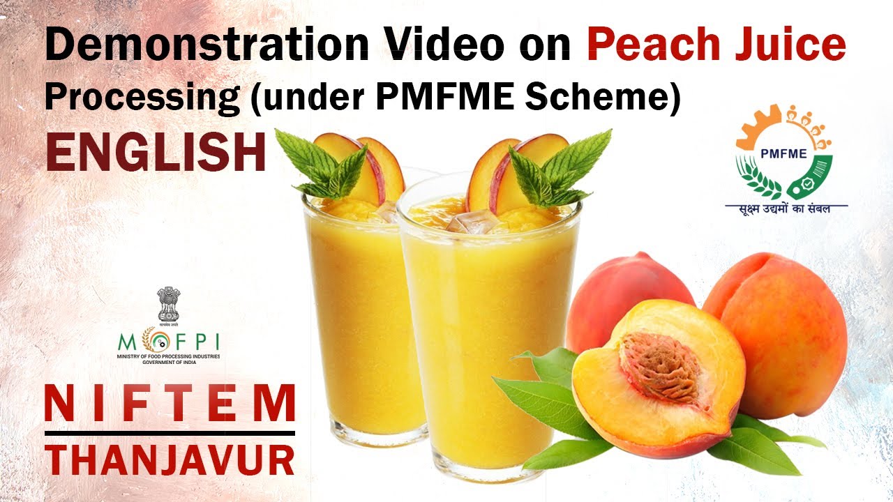 Demonstration Video on Peach Juice Processing (under PMFME Scheme) - ENGLISH