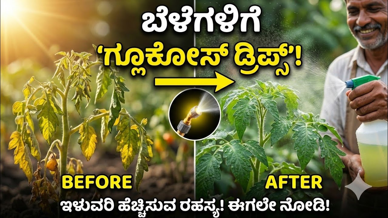 ಬೆಳೆಗಳಿಗೆ 'ಗ್ಲುಕೋಸ್ ಡ್ರಿಪ್ಸ್' ಕೊಟ್ಟರೆ ಏನಾಗುತ್ತೆ ಗೊತ್ತಾ? 😱 | Secret of Foliar Spray in Kannada