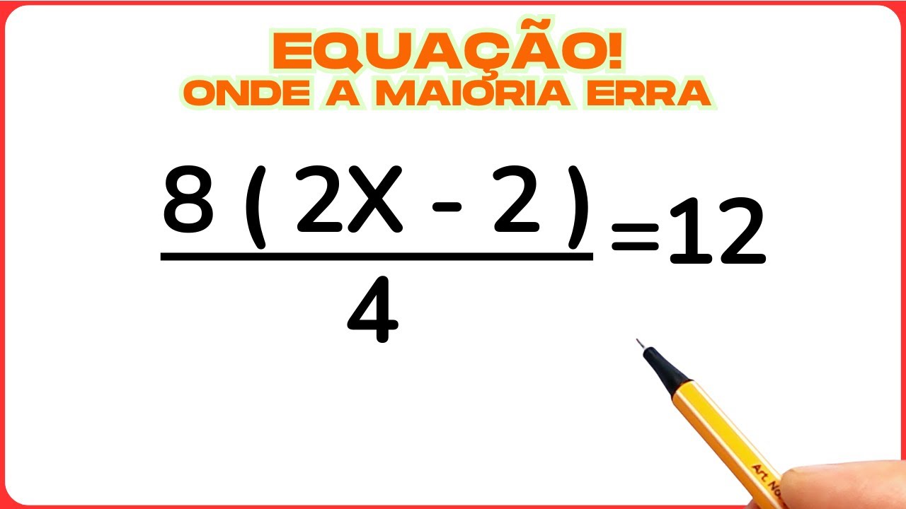 EQUAÇÃO! Onde a maioria erra🔥MATEMÁTICA PARA CONCURSO!