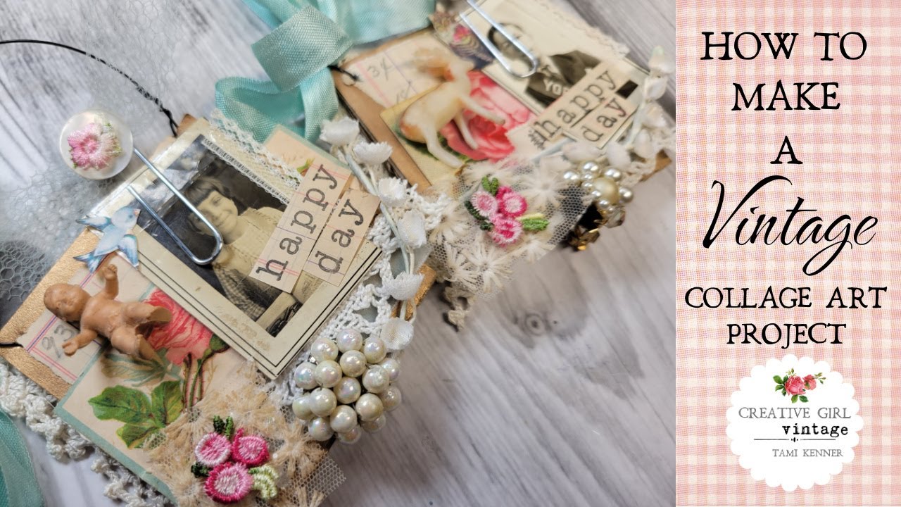 Как создать винтажный коллаж из обрезков и найденных предметов #collageart #happycrafting
