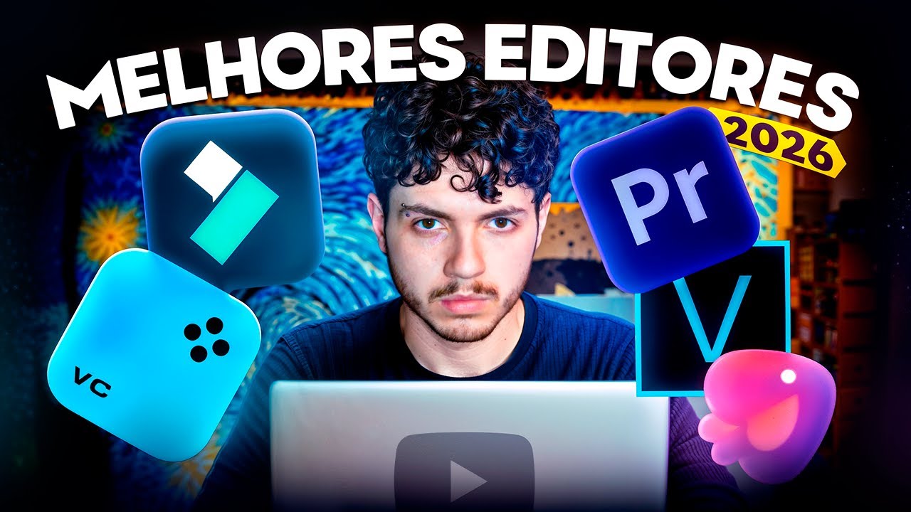 MELHORES EDITORES DE VÍDEO PARA PC EM 2026! (Grátis, Iniciante, IA e Profissionais)