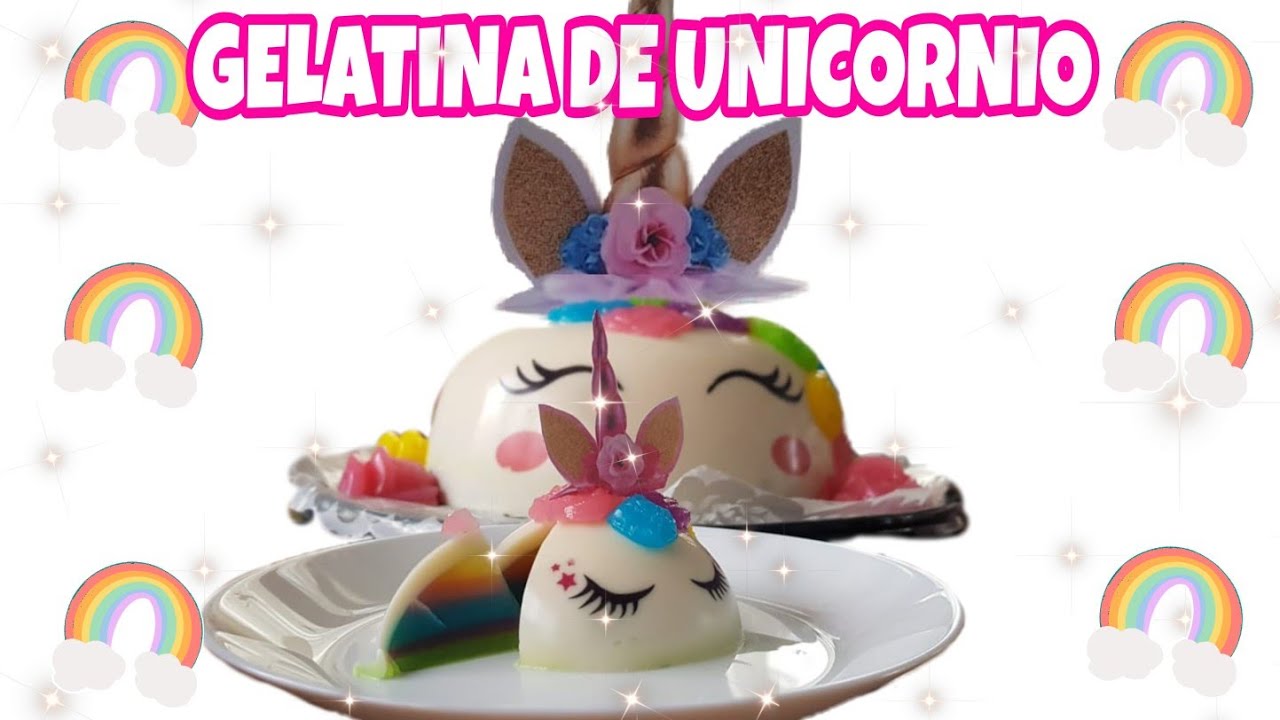 GELATINA DE UNICORNIO ARCOIRIS 🦄🌈