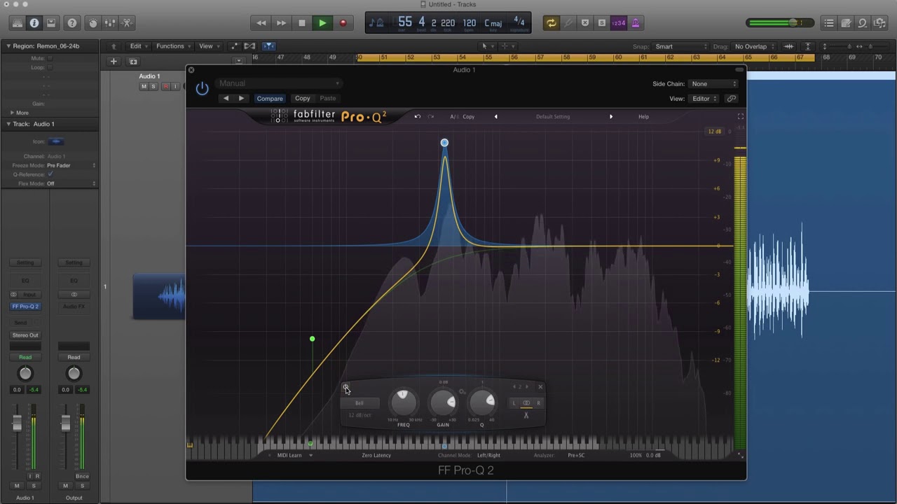 Улучшение звучания вокала с помощью редукционного эквалайзера Fabfilter Pro Q2 Wyatt