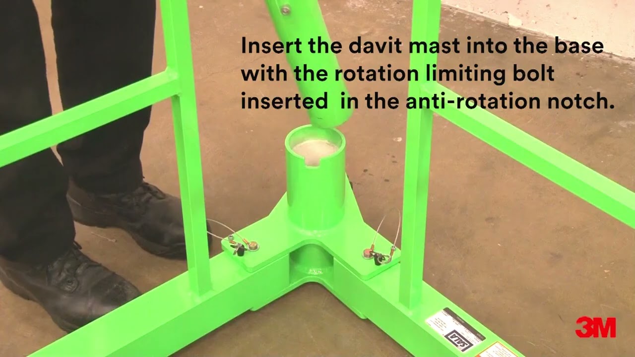 3M  DBI SALA&reg; 4 in 1 Davit Hoist System Setup