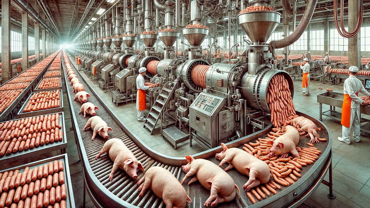 AS&Iacute; se FABRICAN KILOGRAMOS de EMBUTIDO: &iexcl;De la GRANJA a tu MESA en D&Iacute;AS! 🐷🏭