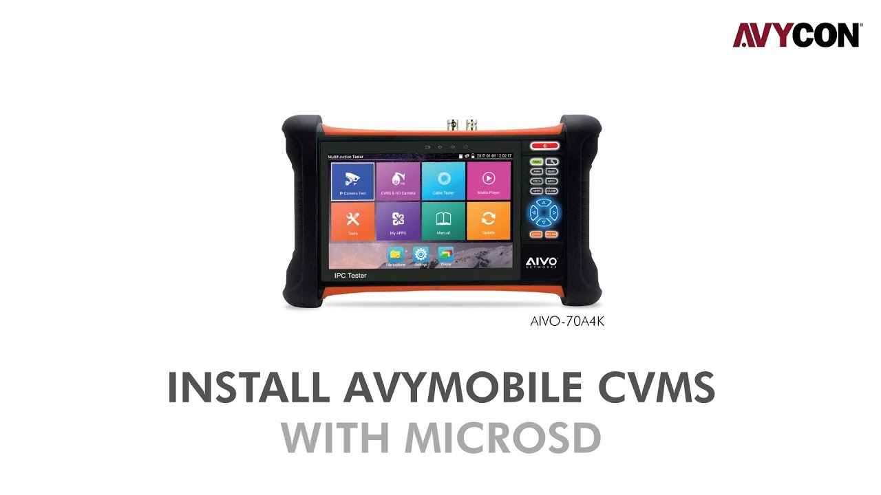 How to Install Avymobile CVMS app with MicroSD on AIVO-70A4K
