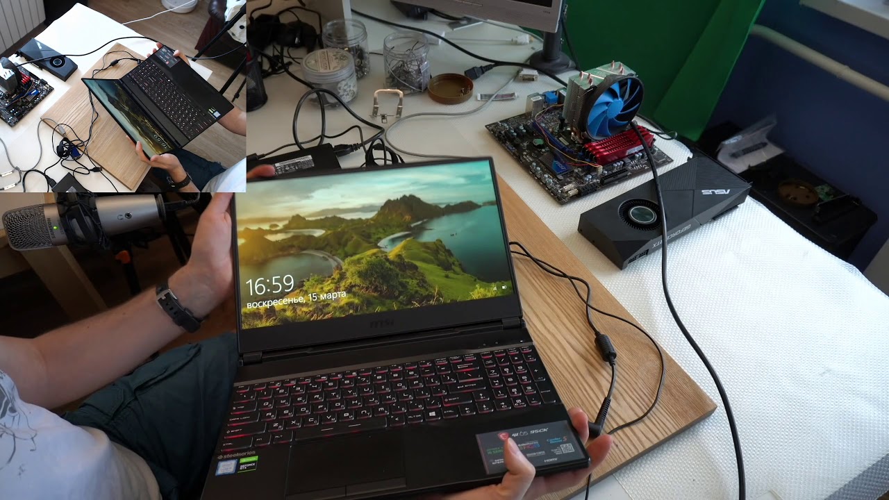 MSI GL65 9sck-017xru - игровой ноут - внешний осмотр.