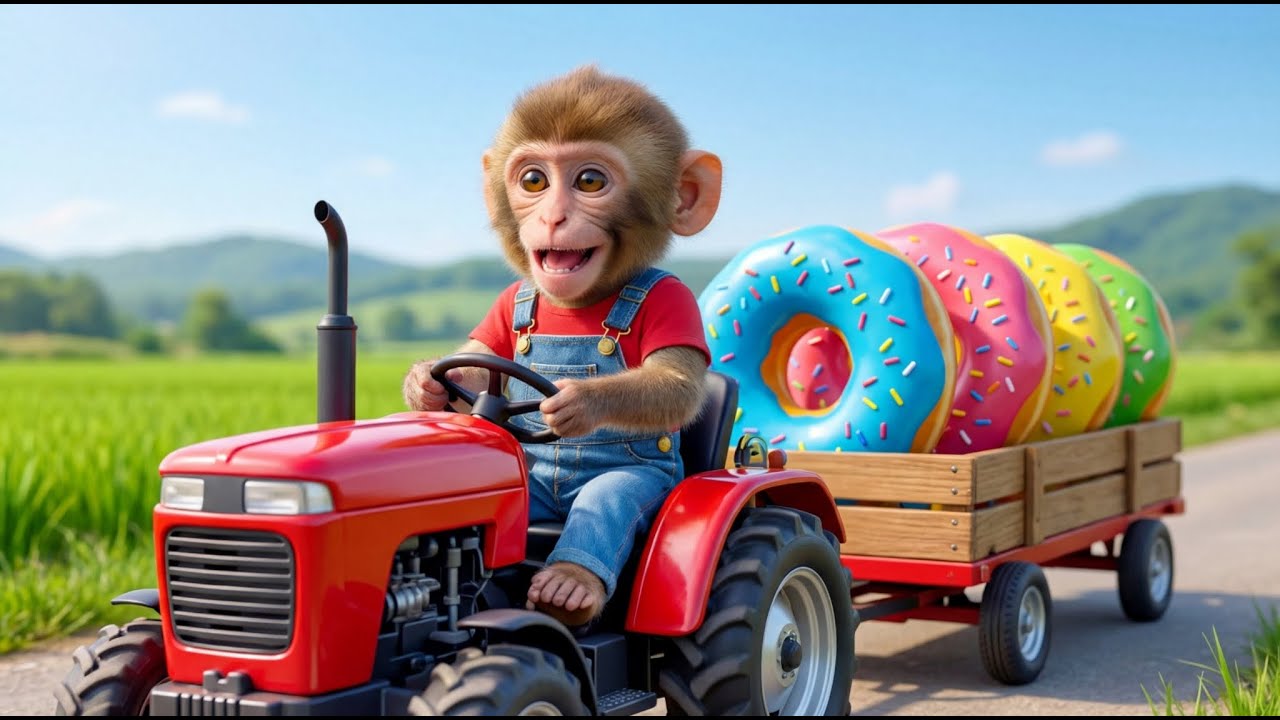 Monkey NaNa’s Donut Run Spins Out of Control — His Smart Trick Stuns Everyone! 😱