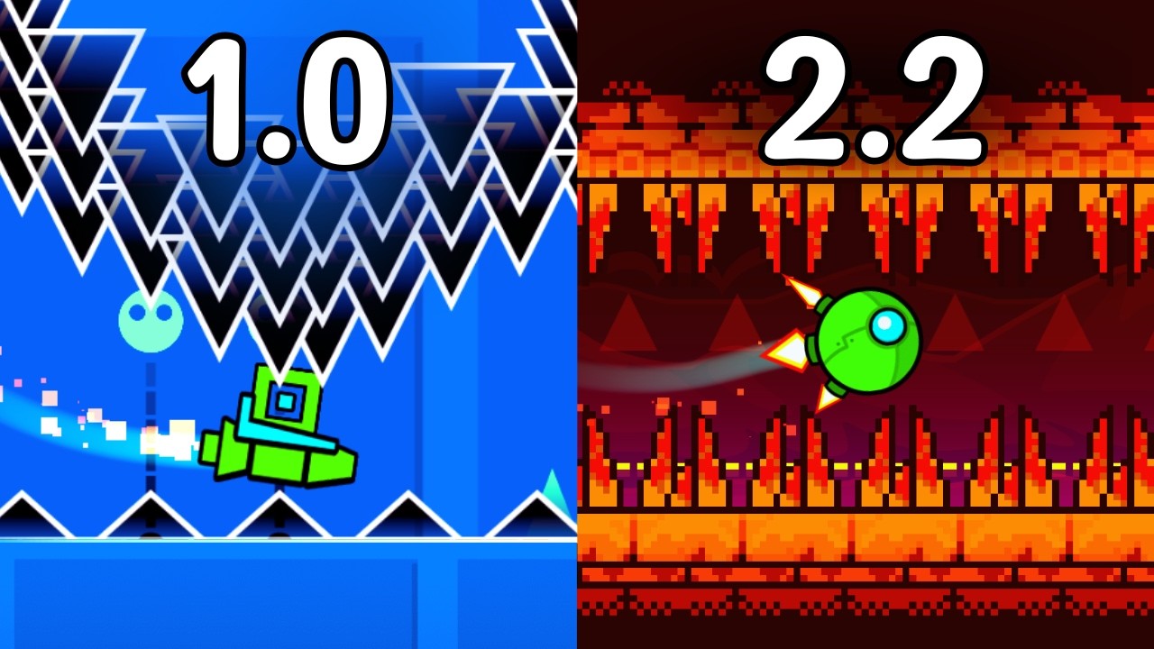 Impossible Level in Every Update! (1.0 - 2.2) | Geometry Dash