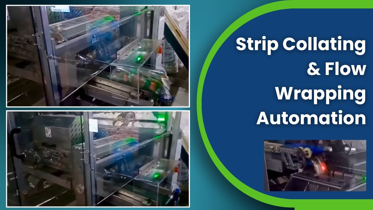 Strip Pouch Packaging Line: Collating + Flow Wrapping Automation | 8484922042 | secondary packaging