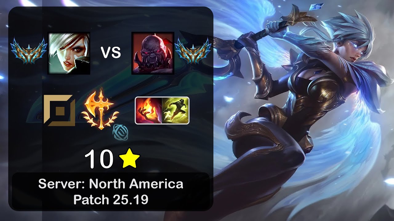 Riven Top vs Sion - NA Challenger - Patch 25.19