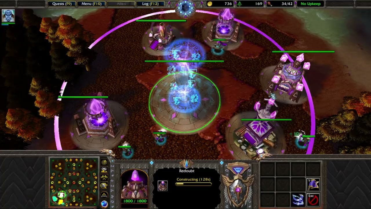 Warcraft 3: Frozen Throne I Exodar Draenei Race Gameplay I Warcraft Custom Map Made By @wa666r