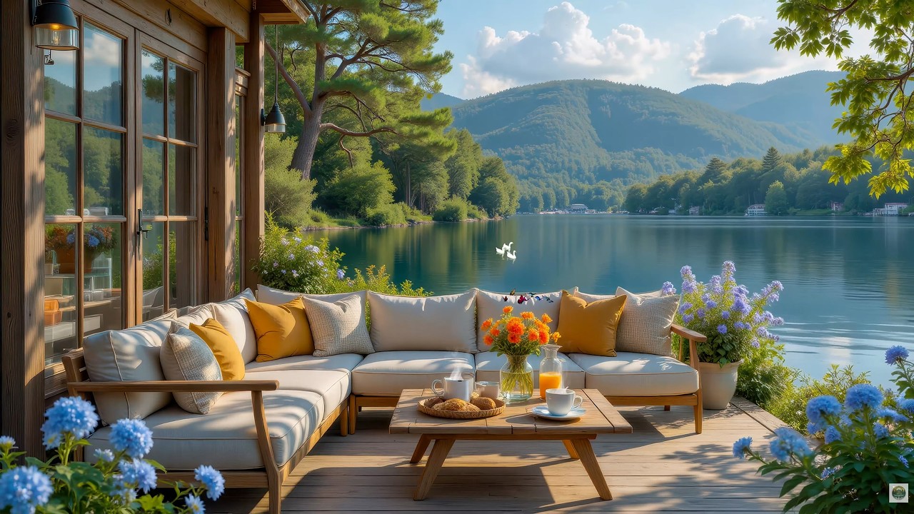 Tranquil Forest Piano by the Lake 🌿 Spring Morning Piano at a Cozy Home for Focus and a Calm Mood