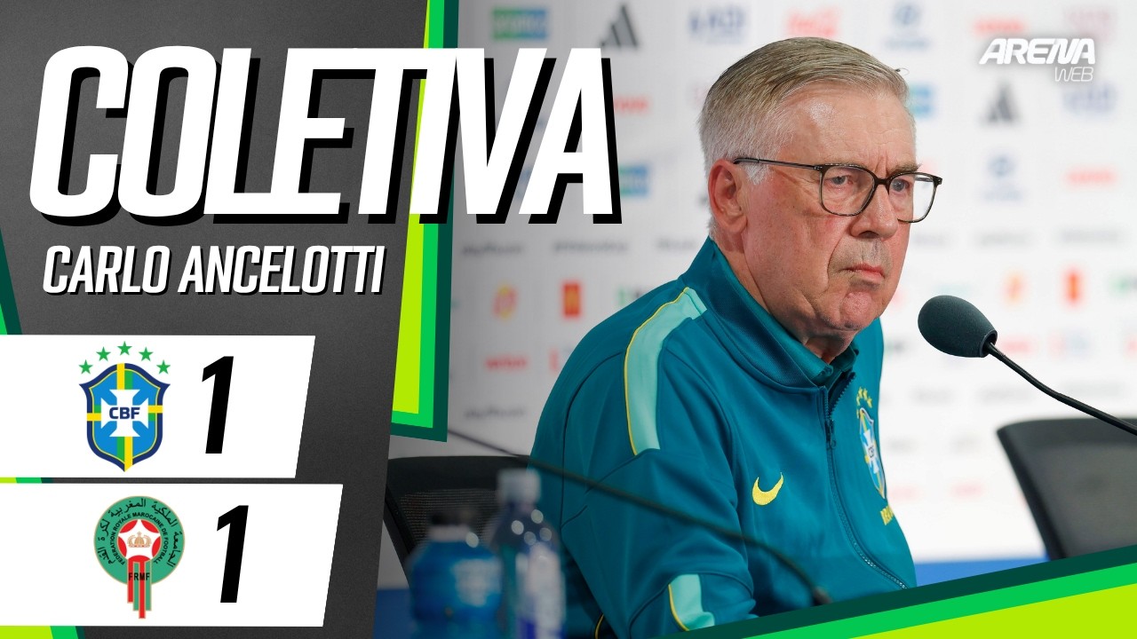 COLETIVA CARLO ANCELOTTI | AO VIVO | Brasil x Marrocos - Copa do Mundo 2026