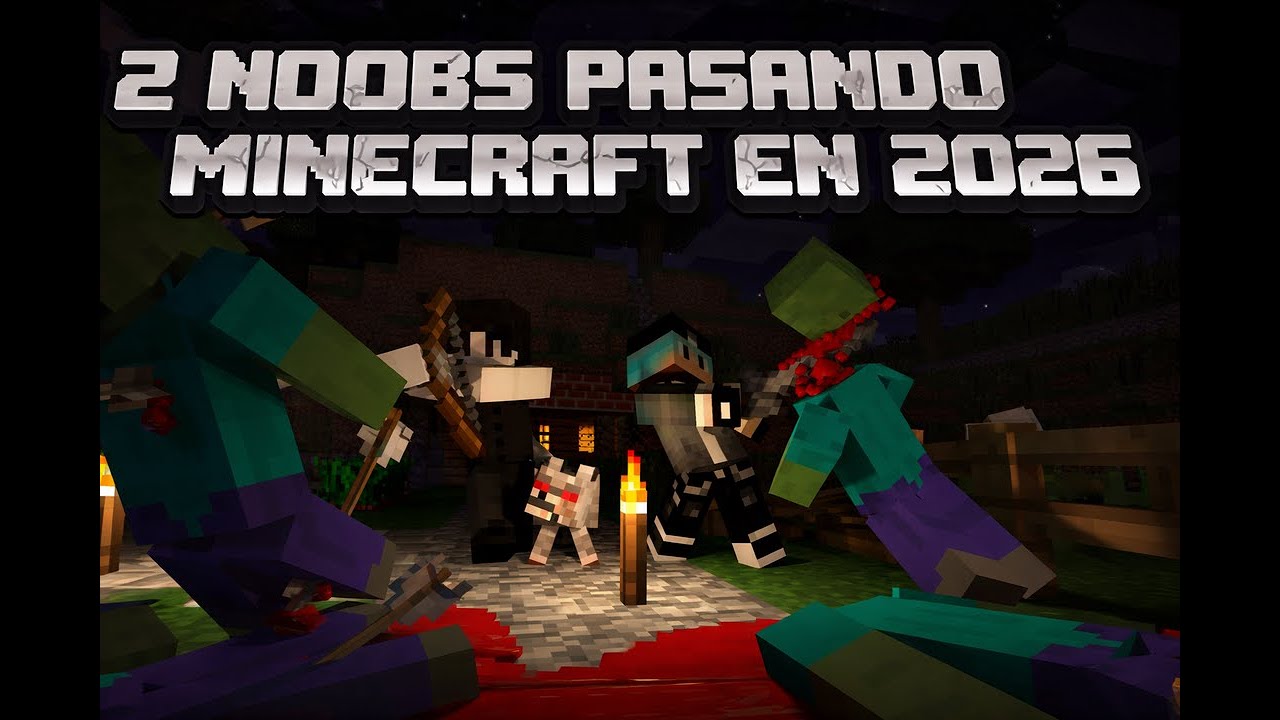 2 noobs pasándose el minecraft en 2026 (sale TODO mal)