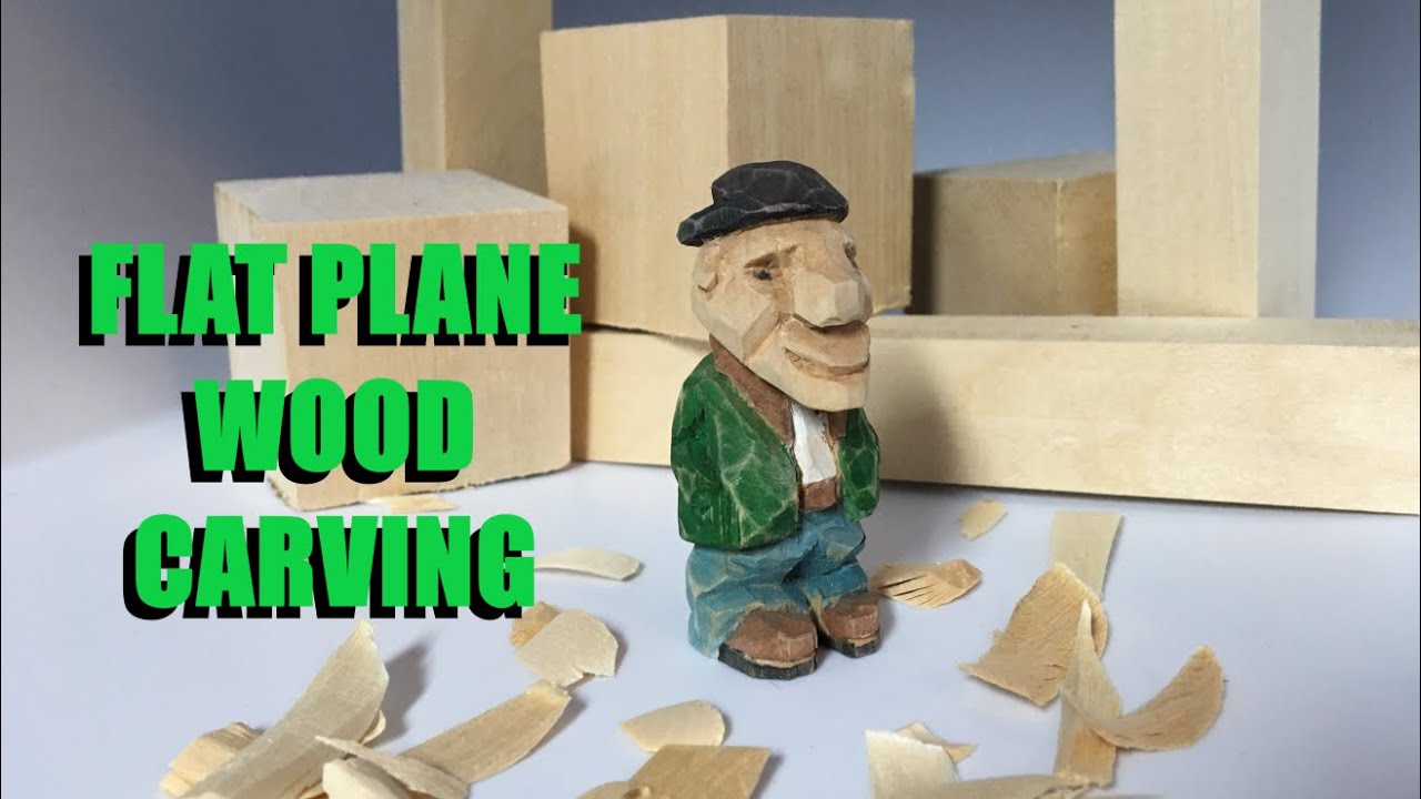 Wood Carving a Flat Plane Caricature | Knife Only | Third Time's a Charm!