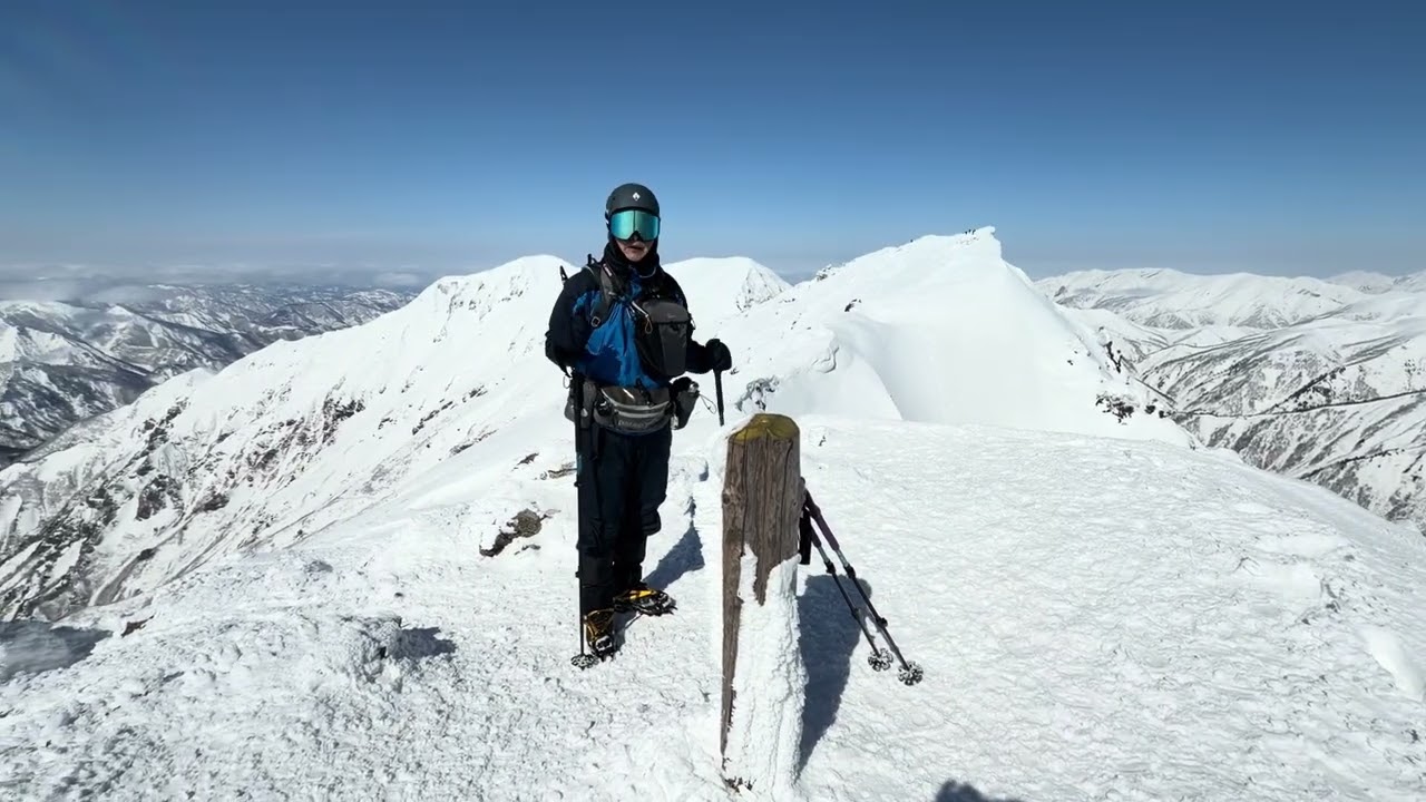 谷川岳　日本百名山山頂３６０°ビュー　登山動画🎥　２０１７年２月１７日(火)