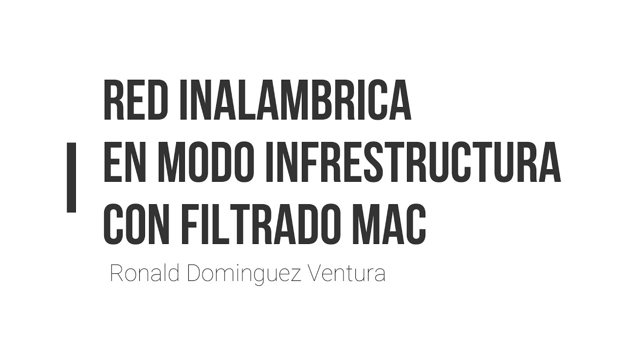 Red inalámbrica con seguridad WPA2 Enterprise y filtrado MAC