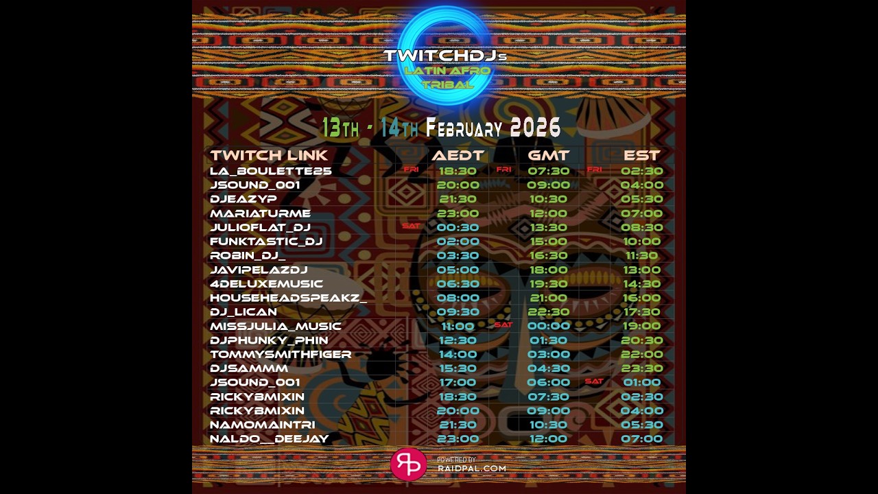 TDJs Presentes Latin/Afro/Tribal Raid Train //  Ricky B Mixin 02.14.26