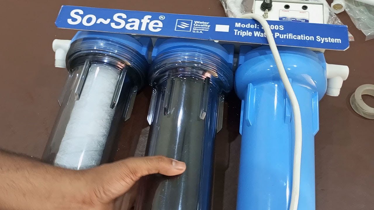 So Safe uv Triple Stage Water Filter and Cartridges