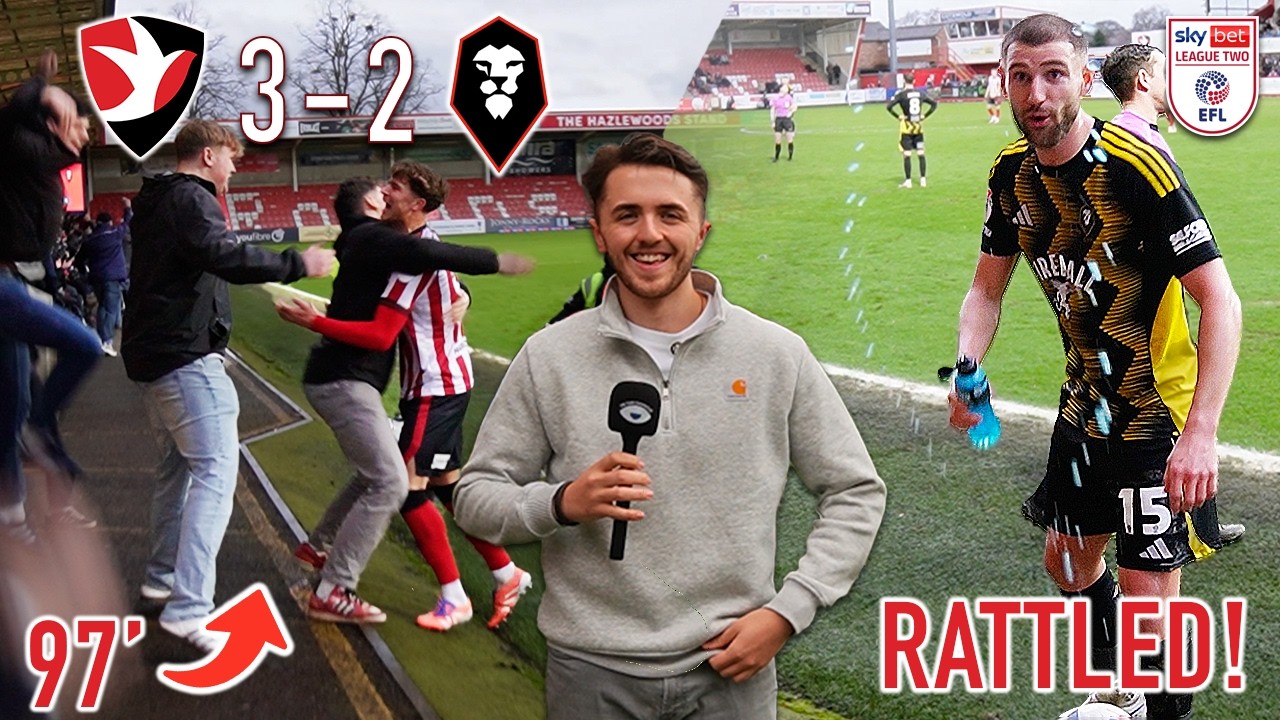 97TH MINUTE WINNER IN MENTAL GAME! Press Access for Cheltenham Town vs Salford City 25/26 MD32