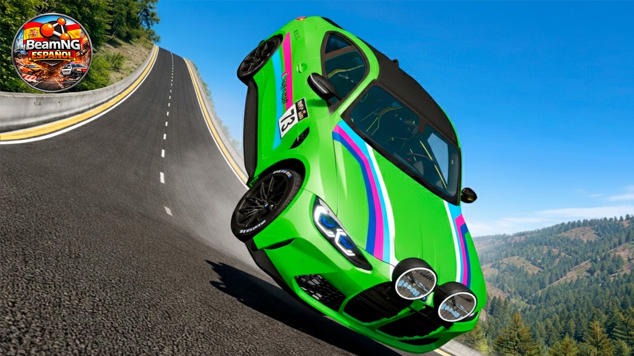 Coche a Toda Velocidad Estrellándose Contra Una Pared - BeamNG.drive