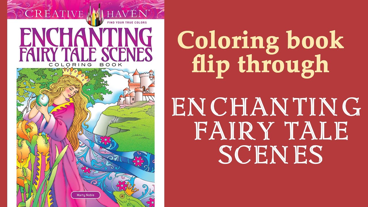 Creative Haven 'Enchanting Fairy Tale Scenes' / #Coloring book flip through