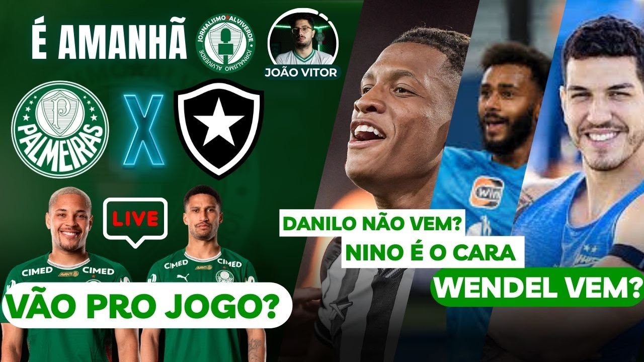 PALMEIRAS PODE FECHAR COM WENDEL E NINO l PALMEIRAS X BOTAFOGO | ROQUE E MURILO VOLTAM?
