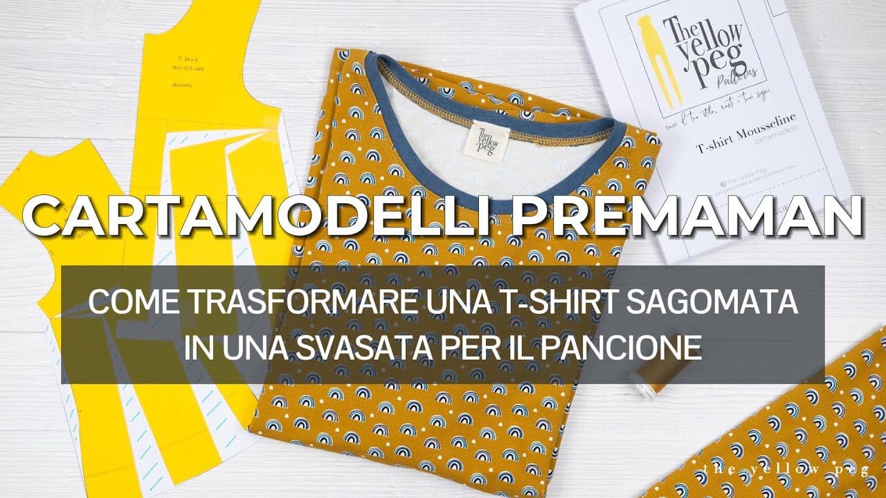 Cartamodelli premaman: come trasformare una t-shirt sagomata in una svasata per pancioni e non