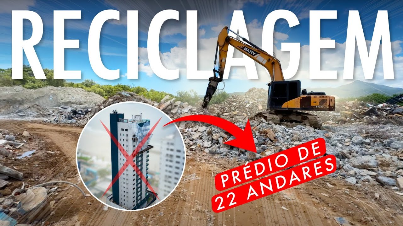 RECICLAGEM de um PRÉDIO de 22 ANDARES DEMOLIDO em Balneário Camboriú