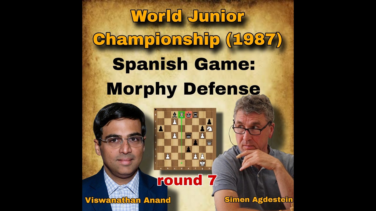 Viswanathan Anand vs Simen Agdestein | round 7 | World Junior Championship (1987) | #lifestyle