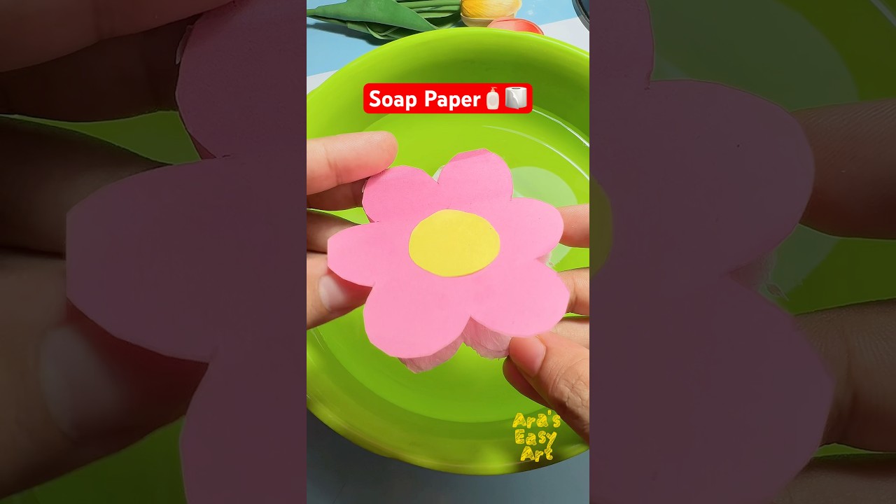 DIY Tissue Paper Soap 🧴🧻🫧 @ArasEasyArt #diy #viral #ytshorts