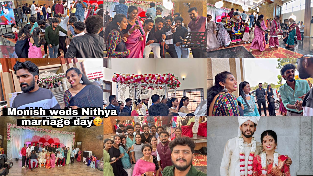 Monish weds nithya marriage day🥳 tulunadha singer na madime🙌/creatornakul thikyer/tulu vlog🥰