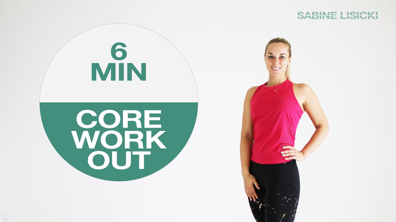 6 MIN CORE Workout // Plank Challenge // Sabine Lisicki #BumBumBine