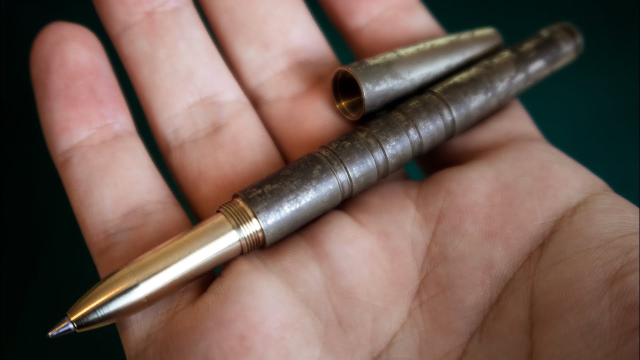 Machine Era Brass Pen Forced Patina