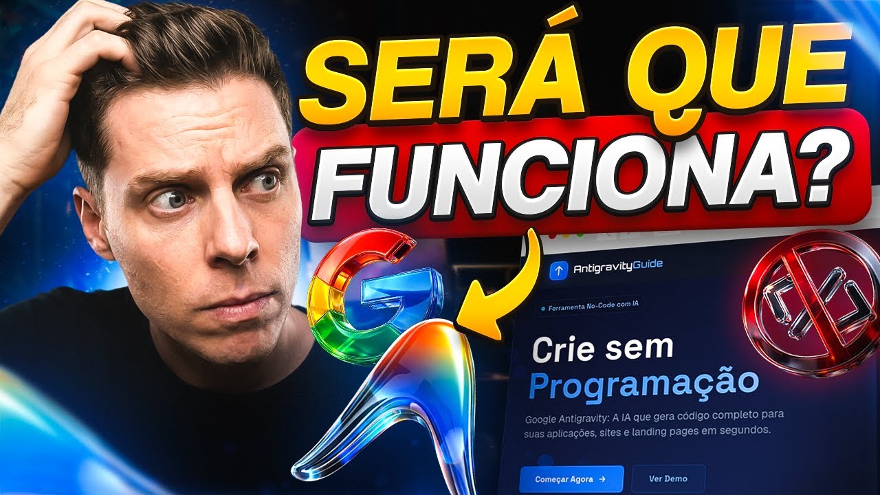 IA do Google que cria Apps e Sites completos AUTOMATICAMENTE! Como Usar o Google Antigravity