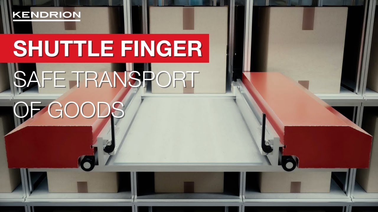 Solenoid finger for shuttle systems - safe transport of goods