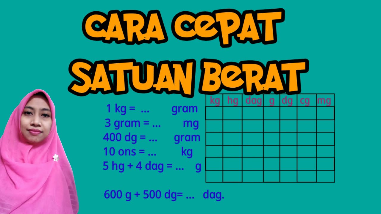 cara cepat satuan berat // cara menghitung satuan berat // satuan berat kelas 4