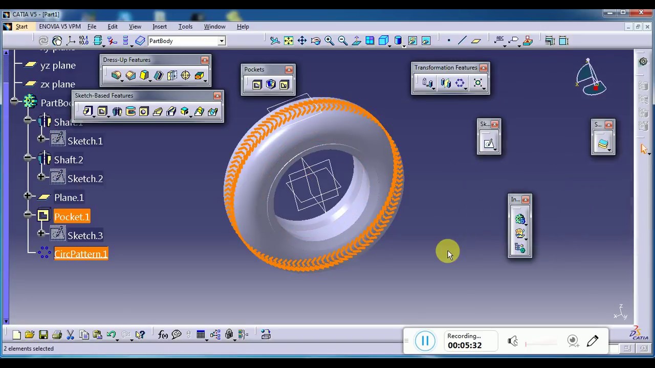 how to draw a rim and tire || Catia| V5 ||