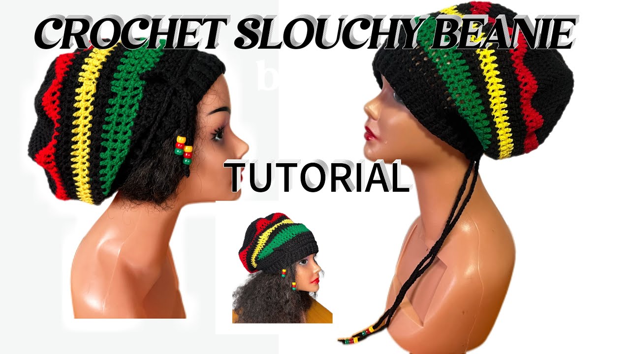 How to crochet UNISEX SLOUGH BEANIE “friendly beginners “step by step tutorial #crochet #diycrochet 