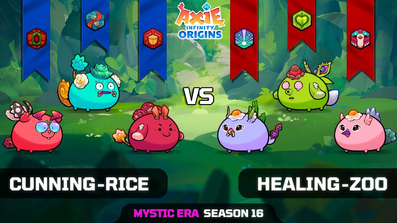 CUNNING-RICE vs HEALING-ZOO | SEASON 16 | AXIE INFINITY ORIGINS