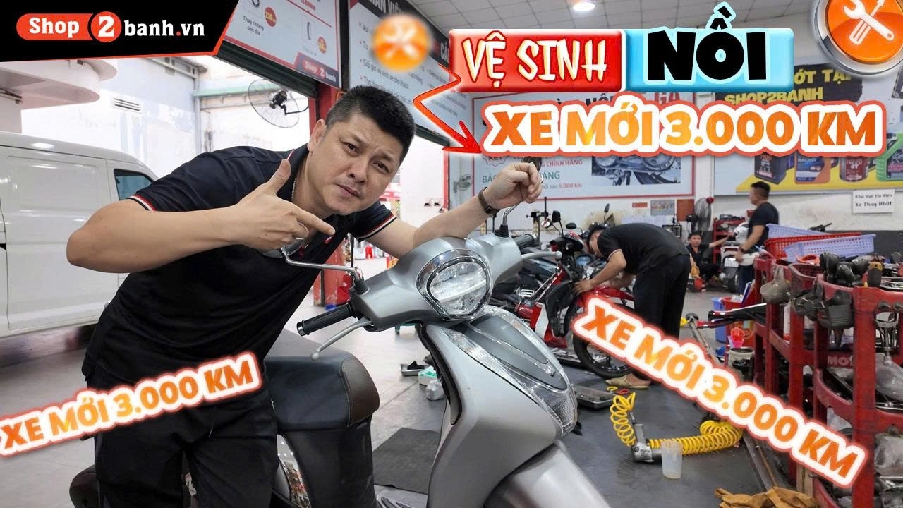 Tại sao phải vệ sinh nồi xe tay ga mới sau khoảng 3.000 km??? #baoduongxemay #vesinhnoi #SHMode