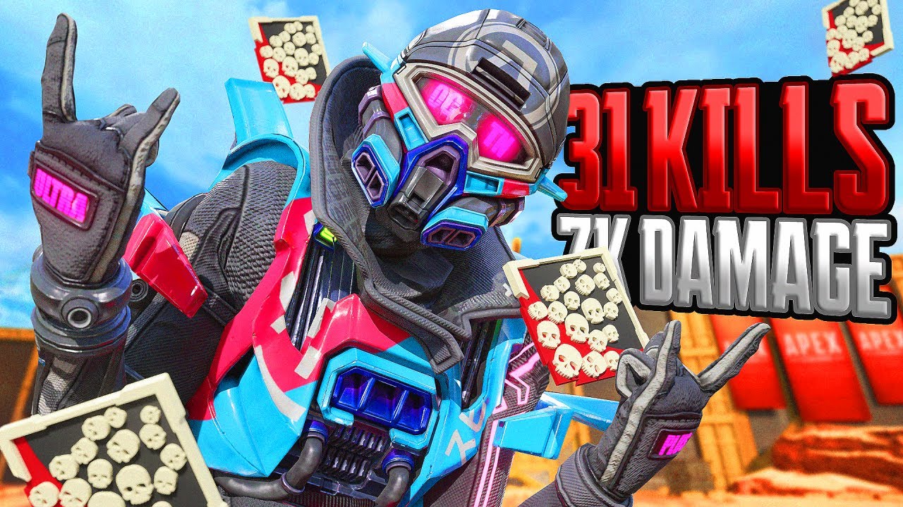 БЕЗУМНОЕ СОЛО Октейна, 31 УБИЙСТВО И 7383 ед. урона в геймплее Apex Legends 19-го сезона