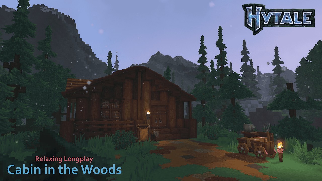 Hytale Relaxing Longplay - Cabin in the Woods (No Commentary)