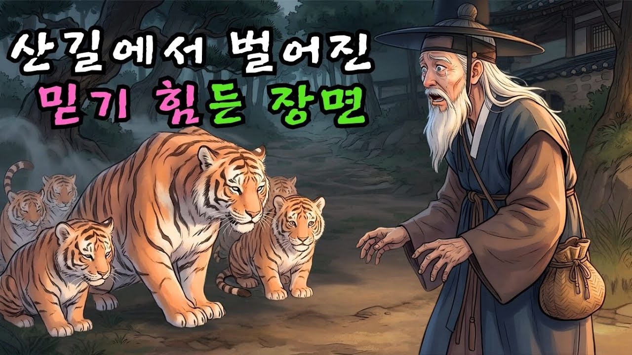 난산으로 고통받는 어미 호랑이의 출산을 도와준 의원이 십 년 뒤 산길에서 마주친 호랑이 떼의 충격적 행동 | 기이한이야기