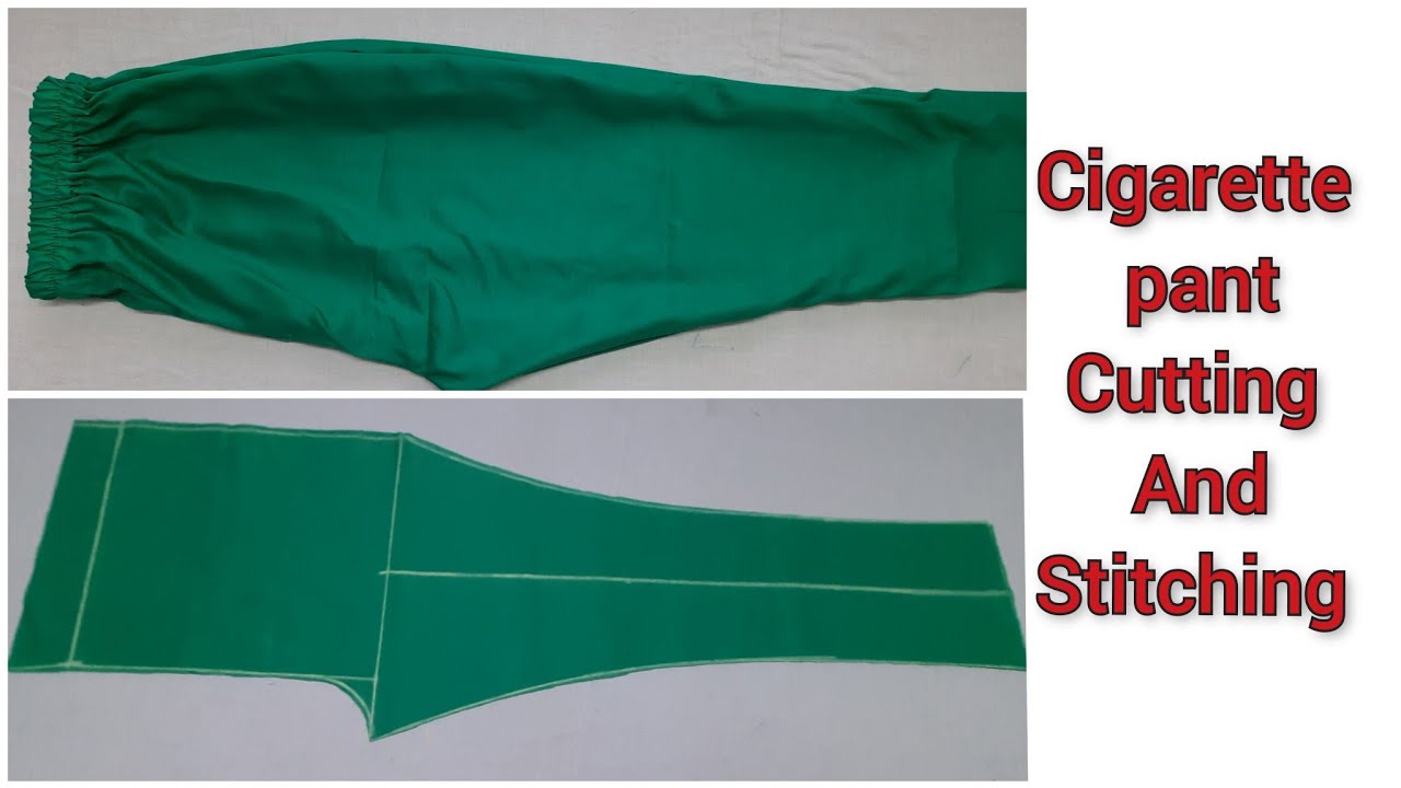 Cigarette Pant Cutting and Stitching / Ladies Pant Cutting and Stitching Malayalam