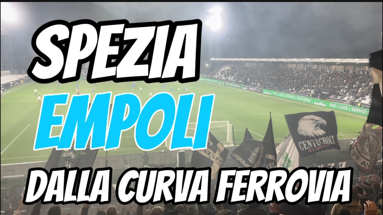 Spezia Empoli dalla Curva Ferrovia! #spezia #empoli #serieb #curvaferrovia #ultras 