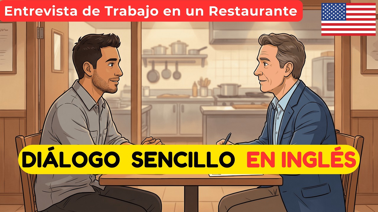 Diálogo Fácil para Principiantes: Entrevista de Trabajo en un Restaurante (Acento Americano) 🇺🇸