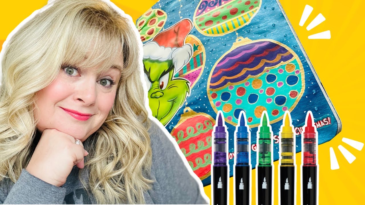 🎄Christmas Art Journal Page🎄YOU can do this! SO EASY & FUN! #artjournal #christmas