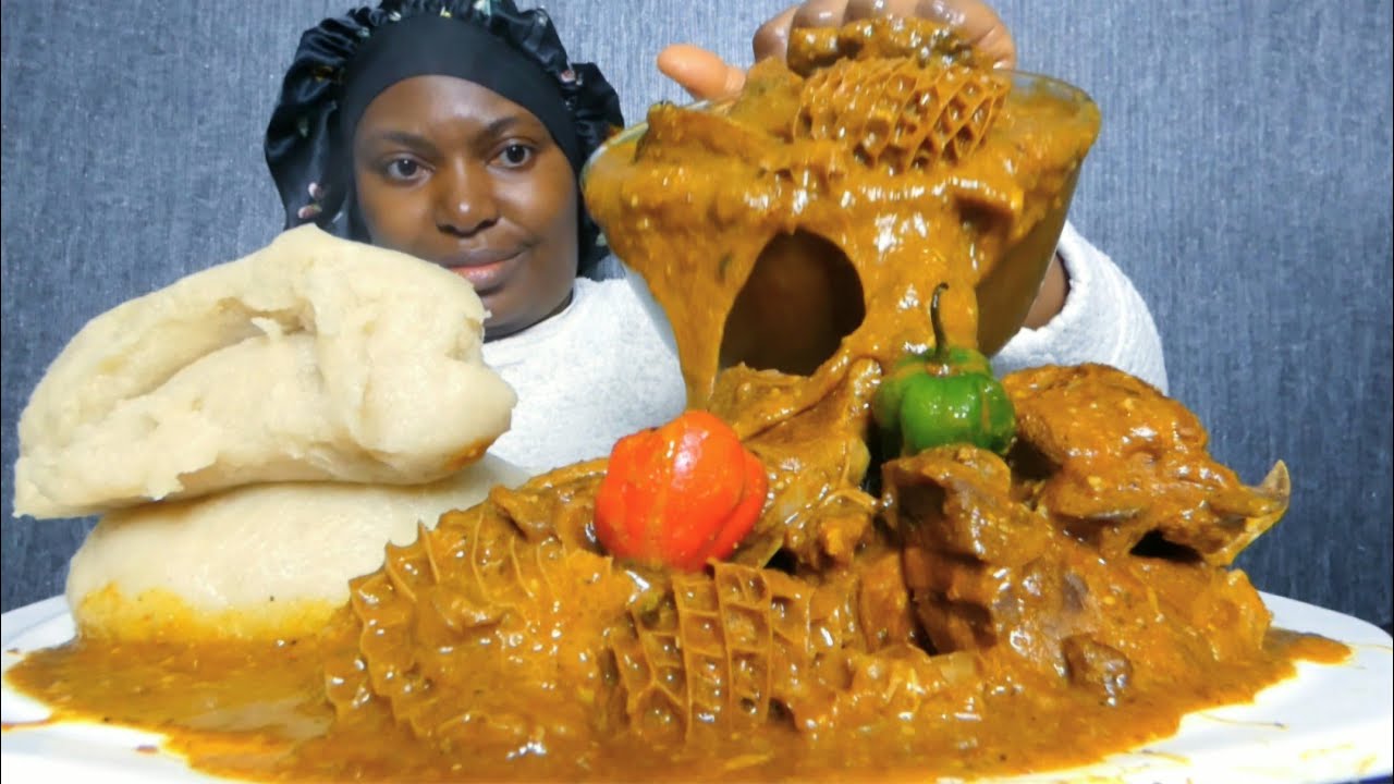 Cook and Eat With Me delicious ogbone soup with fufu